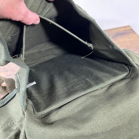 Military Map Case Canvas Bag Structured Back Pockets OD Green - Picture 10 of 12